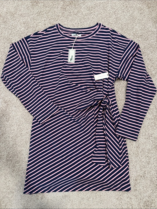 Anthropologie Dresses & Skirts - Women’s Anthropologie Daily Practice Striped Long Sleeve Mini Dress Blue Striped